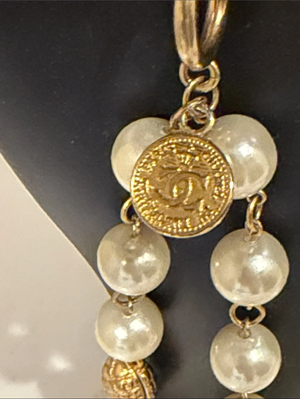 Chanel Gold  and White Vintage Pearl Necklace - Timeless Layered Style